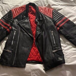 Vintage genuine leather motorcycle jacket